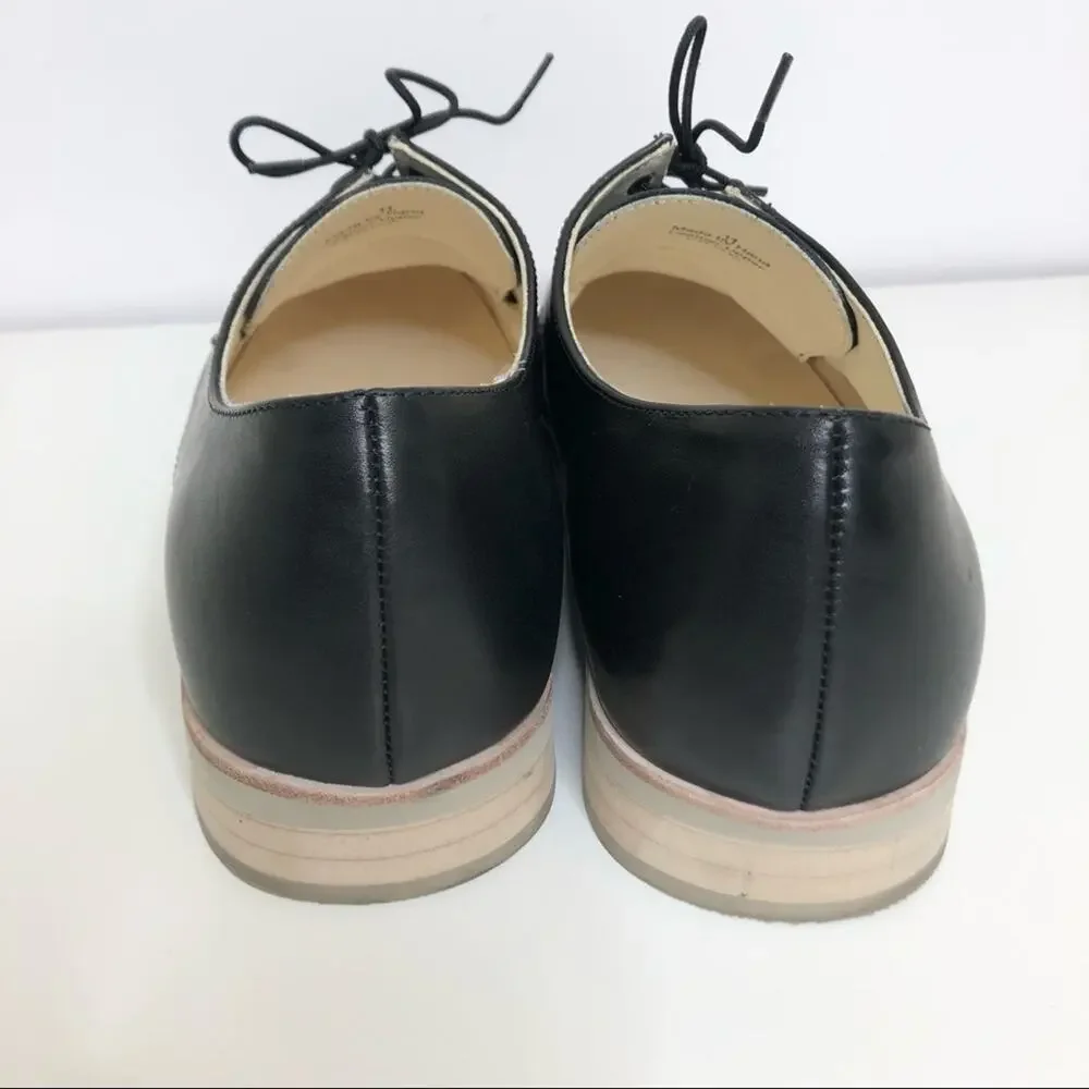 Maison Forte Acro Plain Toe Oxford Black Leather Dress Shoes 11